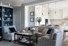 Американская классика: красивая квартира с видом на реку в Красногорске