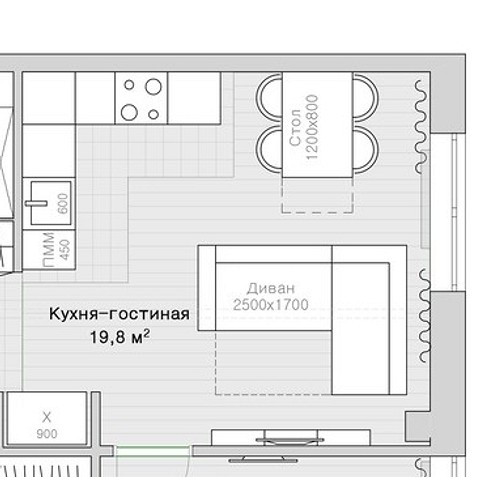 Кухня-гостиная 20 кв. м: особенности дизайна, планировки и примеры проектов