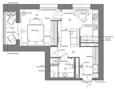 Как дизайнер сделала из стандартной однушки почти двушку: уютный интерьер квартиры 49 кв. м