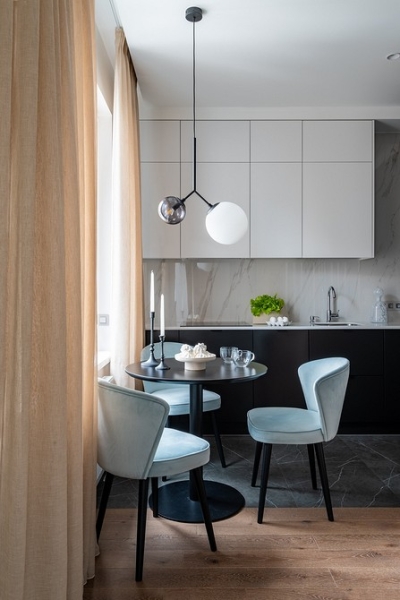 Как дизайнер сделала из стандартной однушки почти двушку: уютный интерьер квартиры 49 кв. м