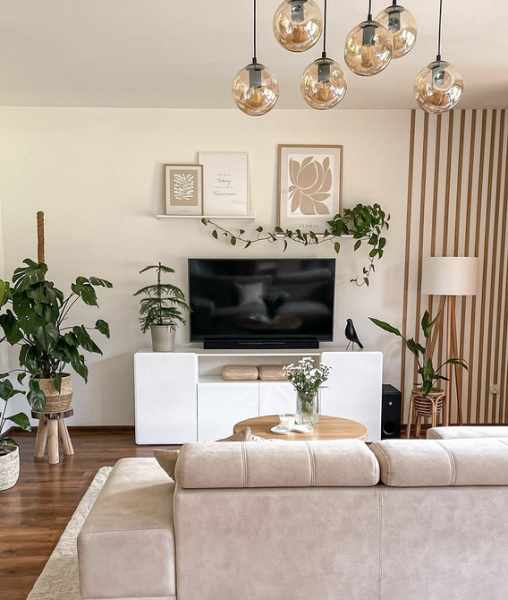 5 вау-идей для оформления стены с телевизором