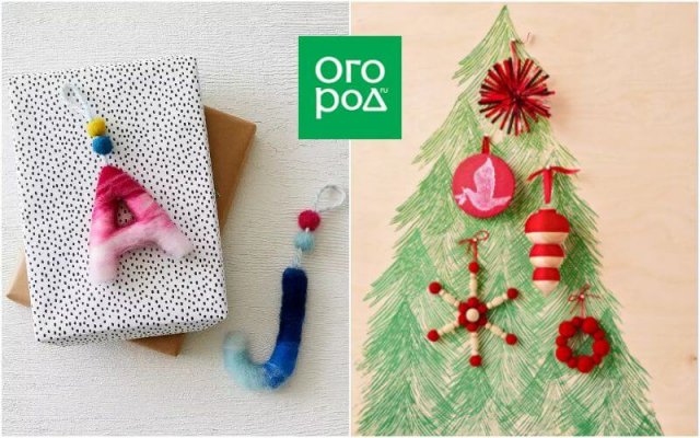 Идеи елочных игрушек из фетра 