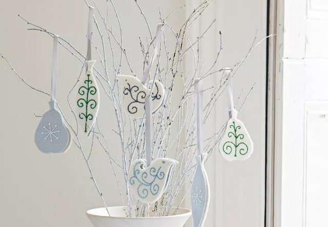 Идеи елочных игрушек из фетра 