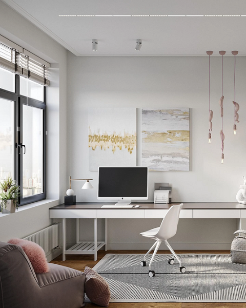 Рабочая зона у окна: советы по обустройству и идеи для разных комнат (92 фото) | ivd.ru