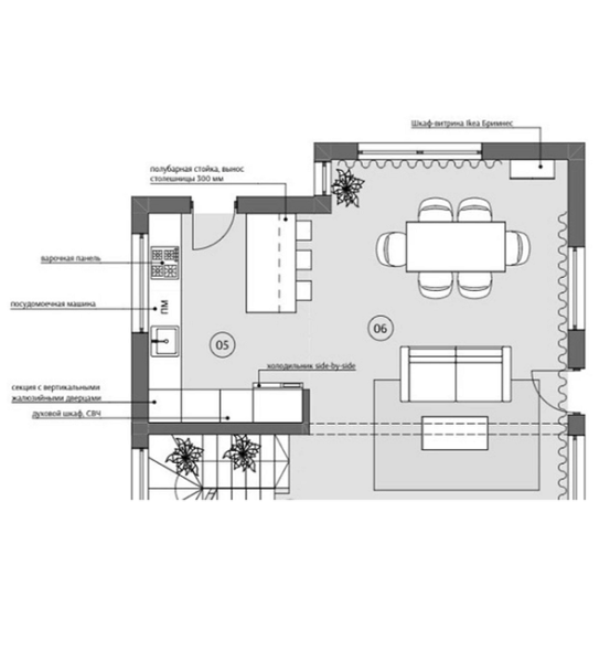 Кухня-гостиная в частном доме: идеи обустройства и примеры проектов с планировками (90 фото)