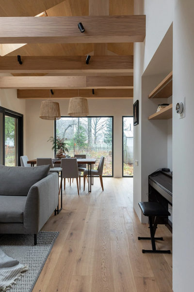 Кухня-гостиная в частном доме: идеи обустройства и примеры проектов с планировками (90 фото)