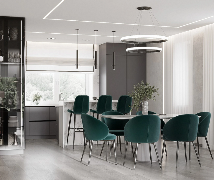 Кухня-гостиная в частном доме: идеи обустройства и примеры проектов с планировками (90 фото)