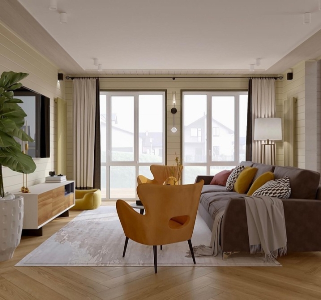 Кухня-гостиная в частном доме: идеи обустройства и примеры проектов с планировками (90 фото)