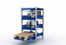 Стеллаж с выкатными платформами