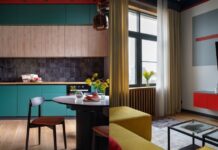 Такой интерьер точно не надоест! Яркие цвета, классная планировка. Трешка 85 кв. м на четверых