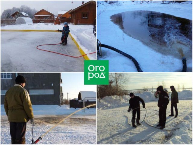 Как залить каток на даче 