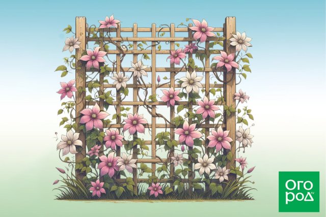Шпалеры и опоры для клематисов своими руками – идеи и схемы