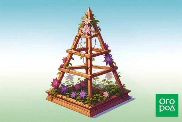 Шпалеры и опоры для клематисов своими руками – идеи и схемы