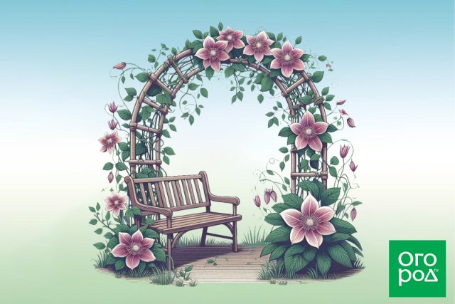 Шпалеры и опоры для клематисов своими руками – идеи и схемы