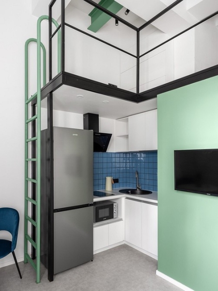 Из проектов профи: 5 суперкомпактных кухонь в студиях | ivd.ru