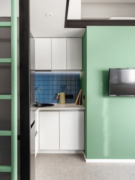 Из проектов профи: 5 суперкомпактных кухонь в студиях | ivd.ru