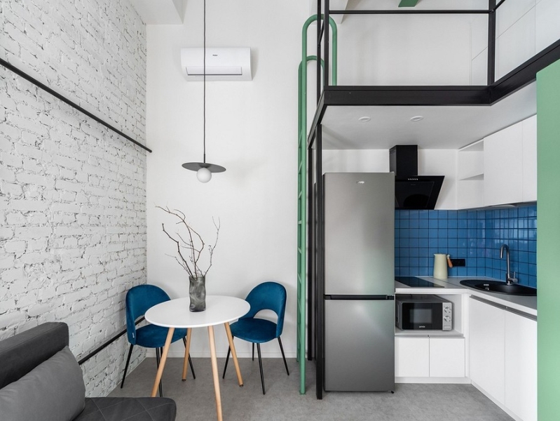 Из проектов профи: 5 суперкомпактных кухонь в студиях | ivd.ru