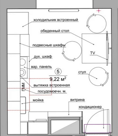 Кухня в панельном доме: особенности оформления и 6 проектов с планировками + 80 фото